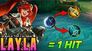 WTF DAMAGE!! LAYLA NEW BEST BUILD 1 HIT 2024!! BUILD TOP GLOBAL LAYLA 2024 GAMEPLAY!!! - Mlbb