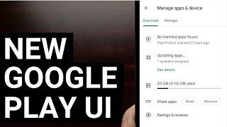 Latest Google Play Store "Manage Apps & Device" Update Page | New My Apps & Games Section