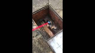 Blocked Manhole, how to simply Rod the blockage clear