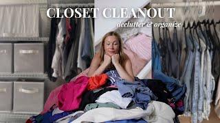 CLOSET CLEANOUT for 2024  declutter & organize my closet with me!