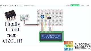 Interfacing 16*2 LCD display with Attiny 85 Microcontroller || Tinkercad