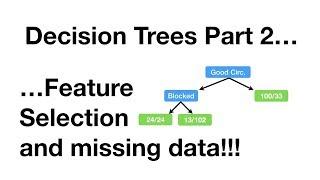 StatQuest: Decision Trees, Part 2 - Feature Selection and Missing Data