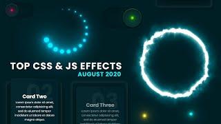 Top CSS & Javascript Animation & Hover Effects | August 2020