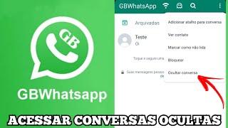 Como mostrar conversas ocultas no WhatsApp GB - Ver conversas trancadas no WhatsApp