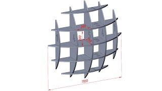 Сборка полки №5 Полка полусфера