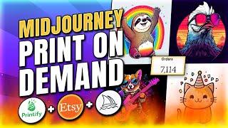 PASSIVE INCOME Midjourney Printify & Etsy FULL Beginner Print on Demand Tutorial