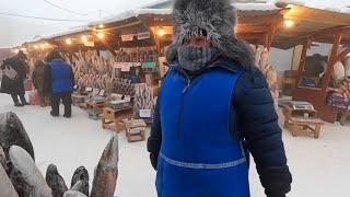 BERKELILING MELIHAT PASAR  BEKU DI YAKUTSK, KOTA PALING DINGIN DI DUNIA