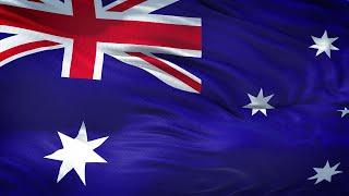 Australia Flag 5 Minutes Loop - FREE 4k Stock Footage - Realistic Australian Flag Wave Animation