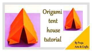 How to Make Paper Tent House | DIY Paper Tent House Craft | Easy paper craft | Nursery Craft Ideas