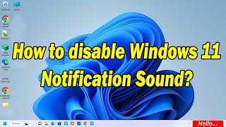 How To Disable Notification Sound On Windows 11?