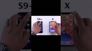 Samsung S9 V_s iPhone X pubg speed test #shorts #pubgmobile #simple