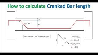 How to calculate cranked bar (Bent-up bar)  Length  in RCC Beam | Civil Engineering Basic Knowledge