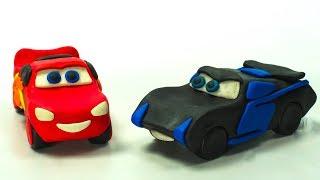 Lightning Strikes ️ Lightning McQueen vs. Jackson Storm in Play-Doh Characters Stop-Motion Cartoon!