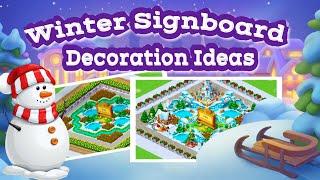 Christmas Special ~ Winter Signboard Decoration Ideas || Township ️