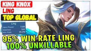 95% Win Rate Ling 100% Unkillable [ Top Global Ling ] KING Knox. - Mobile Legends Emblem And Build