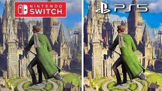 Hogwarts Legacy PS5 vs Nintendo Switch Graphics Comparison