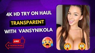 4K Hd Try On |Transparent Try On Haul 2024 with Vansynikola