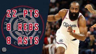 James Harden 22 pts 8 rebs 8 asts vs Wolves 24/25 season