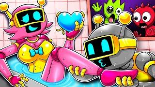 Fun Bot Fall in Love with Pink Bot?! | Incredibox Sprunki Animation