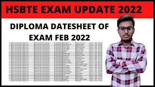 Hsbte Exam Update 2022  #hsbtexamupdate #datesheet