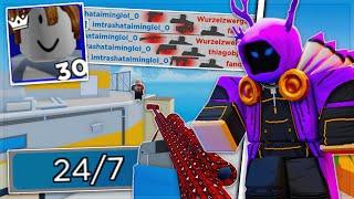 I Went UNDERCOVER in 24/7 SERVERS AGAIN! Roblox Arsenal