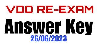 vdo reexam answer key 26/06/2023