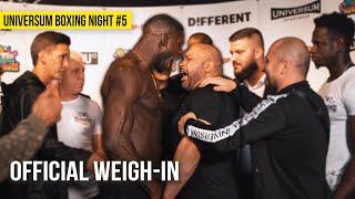 DAS OFFIZIELLE WIEGEN & FACE OFF | UNIVERSUM BOXING NIGHT #5