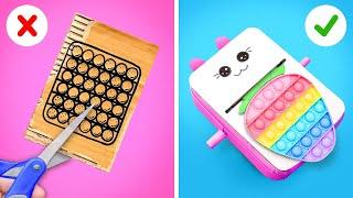 CARDBOARD CRAFTS TO MAKE AT HOME || Rich VS Broke Hacks! Awesome DIY Ideas by 123 GO! Series