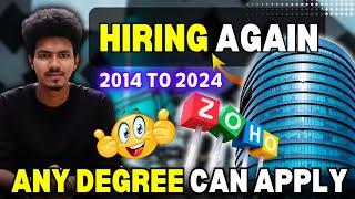 Zoho off campus drive 2014 to 2024 | any degree jobs | how to get job in zoho tamil