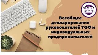 Всеобщее декларирование учредителей, директоров ТОО и ИП в РК с 01.01.2024г.