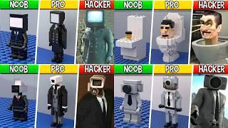 LEGO ALL Characters in Skibidi Toilet (COLLECTION №23) : Noob, Pro, HACKER! / (Skibidi Toilet 77)