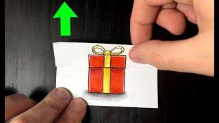 Faire un dessin surprise : Cadeau qui s’ouvre ? TUTO facile !