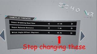 Stop changing your throwing settings