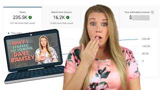 How Much YouTube Paid Me for a Video With 235k Views | Why I Stopped Following Dave Ramsey