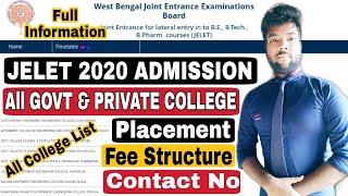 JELET 2020 All GOVT & Private College Full Information | Fee Structure / Placement / Contact No etc.