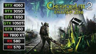 8 GPUs | Chernobylite 2: Exclusion Zone | RX 7800 XT, RX 580, RX 570, RTX 4060, RTX 3050, GTX 1060