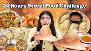 24 Hours Street Food Challenge | Spin Wheel Decide my Budget For 24 Hour For Every meal 