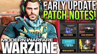 WARZONE: All EARLY SEASON 1 RELOADED PATCH NOTES & Gameplay Changes Revealed! (MW3 Major Update)