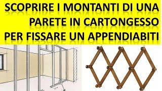 Come scoprire i montanti di una parete in cartongesso per fissare un appendiabiti senza i tasselli