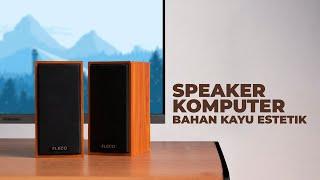 Speaker Komputer MURAH Bass Terbaik bahan Kayu asli ? Review dan Unboxing Speaker Fleco f-016