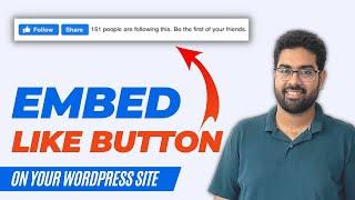 Embed Facebook FOLLOW / LIKE Button On Your WordPress Website - No Plugin Required! No Site Load!