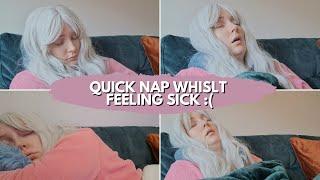 Quick Nap Sitting Up | Cold, Blocked Nose & Open-Mouth Snoring ASMR 