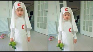 BUĞLEM BİR GÜN OKULDA HEMŞİRE OLDU VLOG#elifsinem #lina #dilakent #melisa #nisa #kuzey #elif #funny