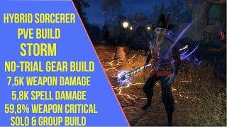 ESO Sorcerer Hybrid PVE Build - Storm - Deadlands (No Trial Gear Build)