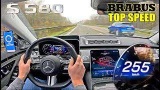 MERCEDES S CLASS S580 BRABUS // TOP SPEED on AUTOBAHN