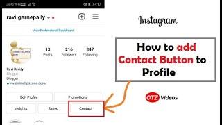 How to add contact button to Instagram Profile