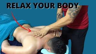 [ASMR] Relaxing Full Body Massage | Male Massage Therapist Thoughts