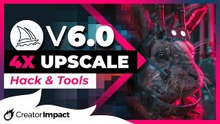 How to UPSCALE 4x in Midjourney v6 (Quick hack & Tools)