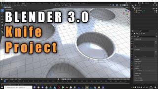 Blender 3.0 Knife Project или как врезать круг в плоскость