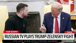 Russian TV Plays Trump-Zelensky Fight